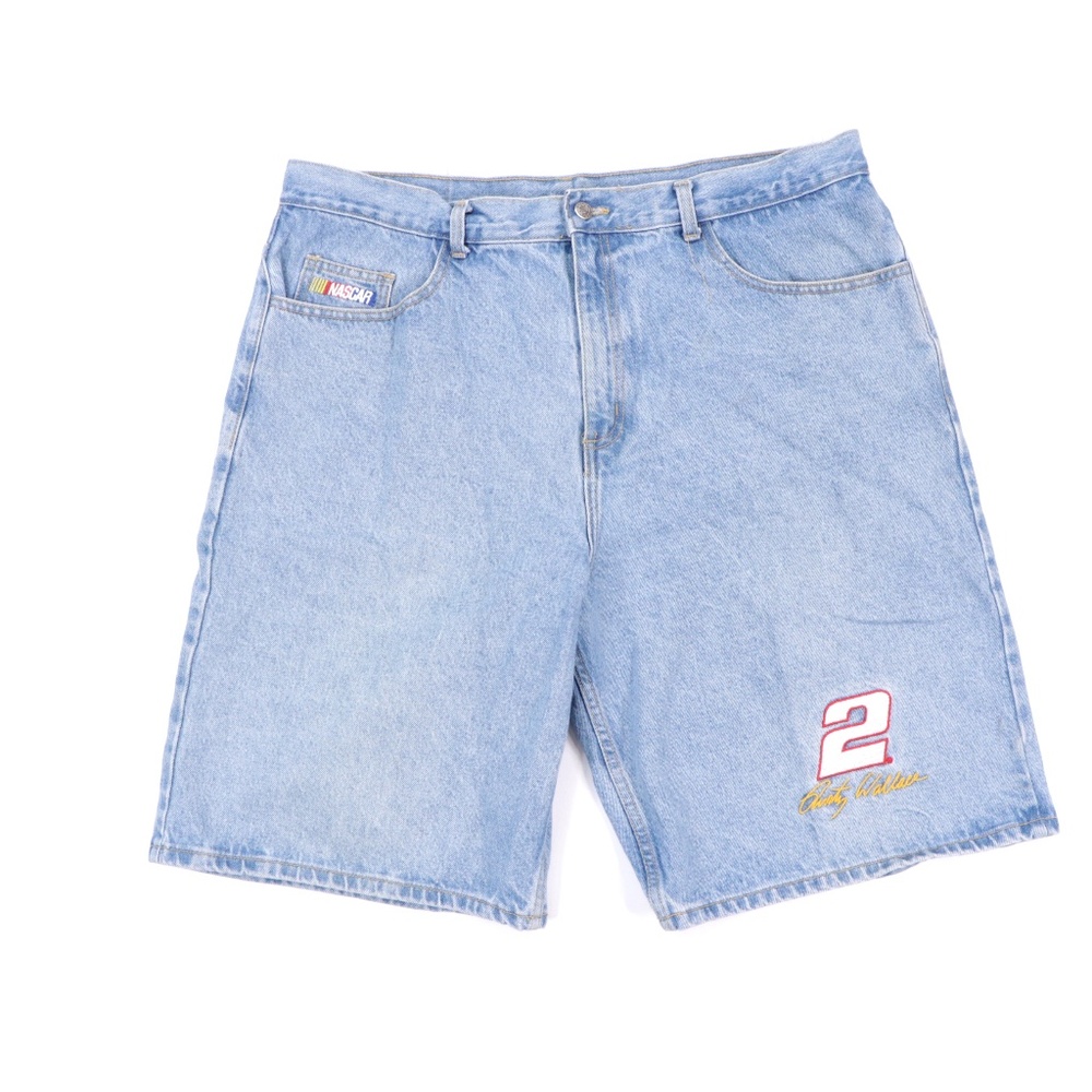 90s JH Design Mens 40 Rusty Wallace Denim Shorts